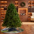 thumbnail image 4 of Train Railway Christmas Tree Skirt 36 Inches, Countryside Cabin Trees Farmhouse Rustic Xmas Trees Skirt Mat Cover Decorations for Holiday Party Indoor Outdoor, 4 of 9
