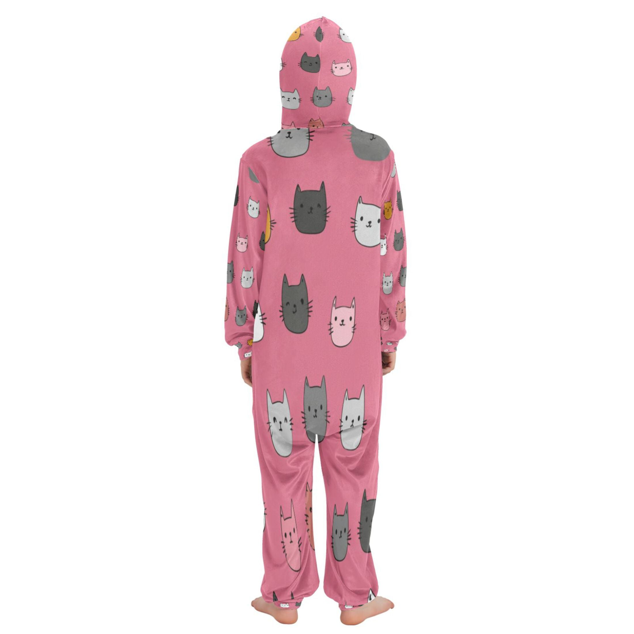 Vzayyk 4T-14Y Size Aviliable Cozy One-Piece Footless Sleeper Pajama Cartoon Kitty