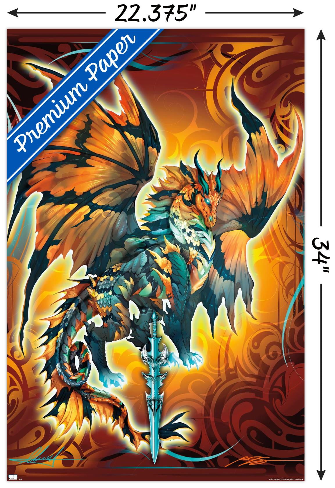 Ruth Thompson - Dragonblade Thunderblade Wall Poster, 22.375" x 34"