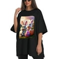 thumbnail image 4 of Plus Size Shirt for Women Black Tops for Women Short Sleeves Shirt for Women Easter T Shirt Oversized Shirt for Women S, 4 of 5