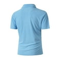 thumbnail image 5 of Ceisia Men's Slim Fit Short Sleeve Zip-Up Polo Shirt Turn-Down Collar Textured Fabric Spring Summer Shirt Gift, 5 of 7