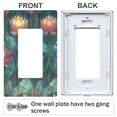 thumbnail image 3 of Yayeee Rocker Switch Wall Plate 2-Gang 4.7"x4.6" Home Decorative Outlet Cover, Art Water Lilies Pattern, 3 of 6