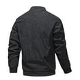 thumbnail image 4 of Xysaqa Mens Casual Lightweight Zip Up Bomber Jackets Solid Long Sleeve Windbreaker Coat Jackets with Pockets Fashion Spring Fall Clothes 3X 4X 5X (Available in Big & Tall), 4 of 6