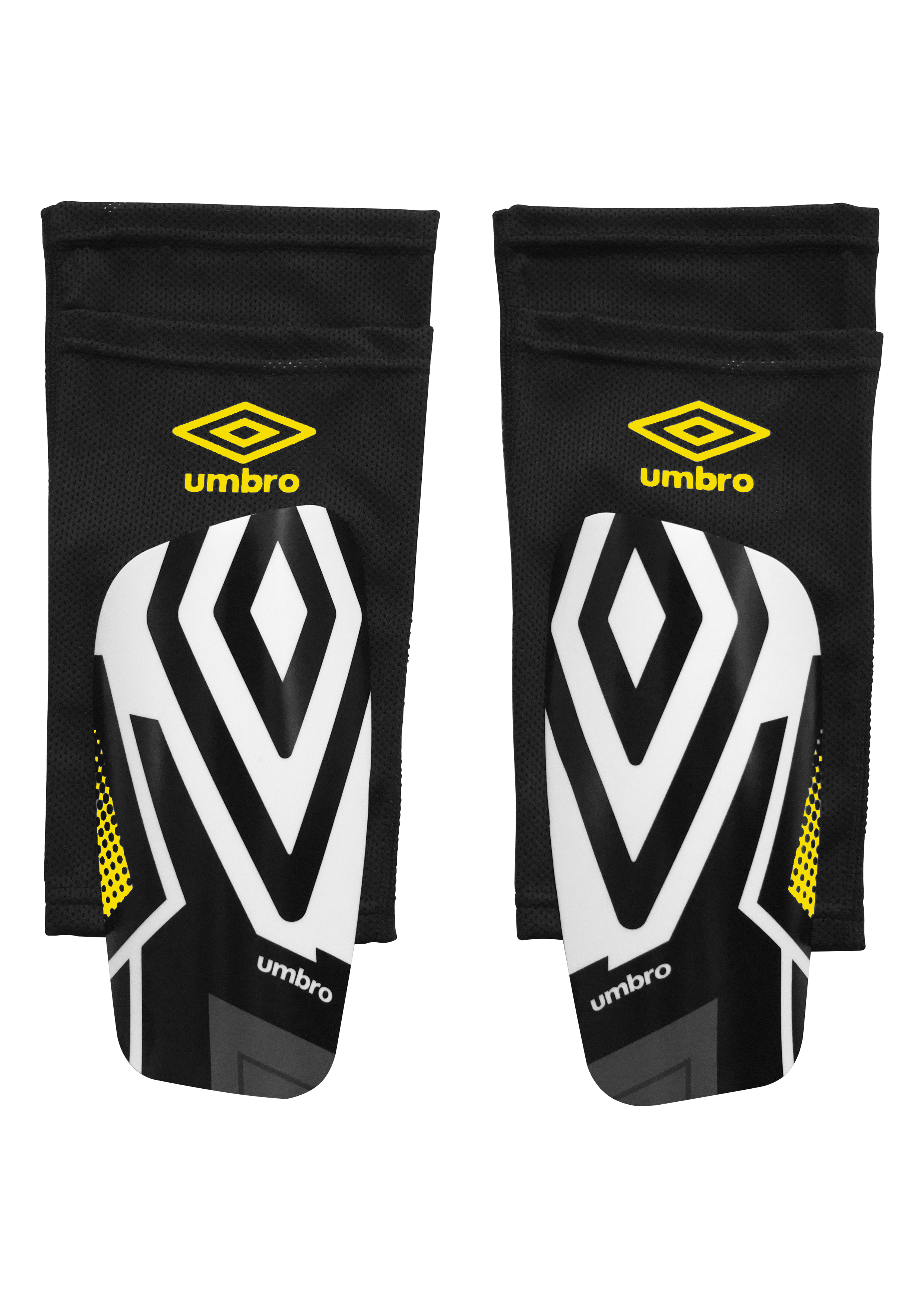 Umbro Children Soccer Slip-in Shin Guards, Soccer Protection Gear, Soccer Sleeve, Small Size, Yellow, Black