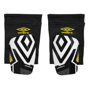 Umbro Adult Soccer Slip-in Shin guards, New Product, Soccer Gear, Protection Gear,  Soccer Shin Guard, Soccer Sleeve, for Soccer Training, 1 Pair, Large size, for Adult.