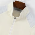 thumbnail image 3 of Dolkfu Shirts Men Mock Neck Quarter Zip Color Block T Shirt Mesh Short Sleeve Loose Tees for Men L, 3 of 7
