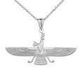 thumbnail image 2 of FARAVAHAR PENDANT NECKLACE IN WHITE GOLD :  14K  Pendant with 18" chain, 2 of 2