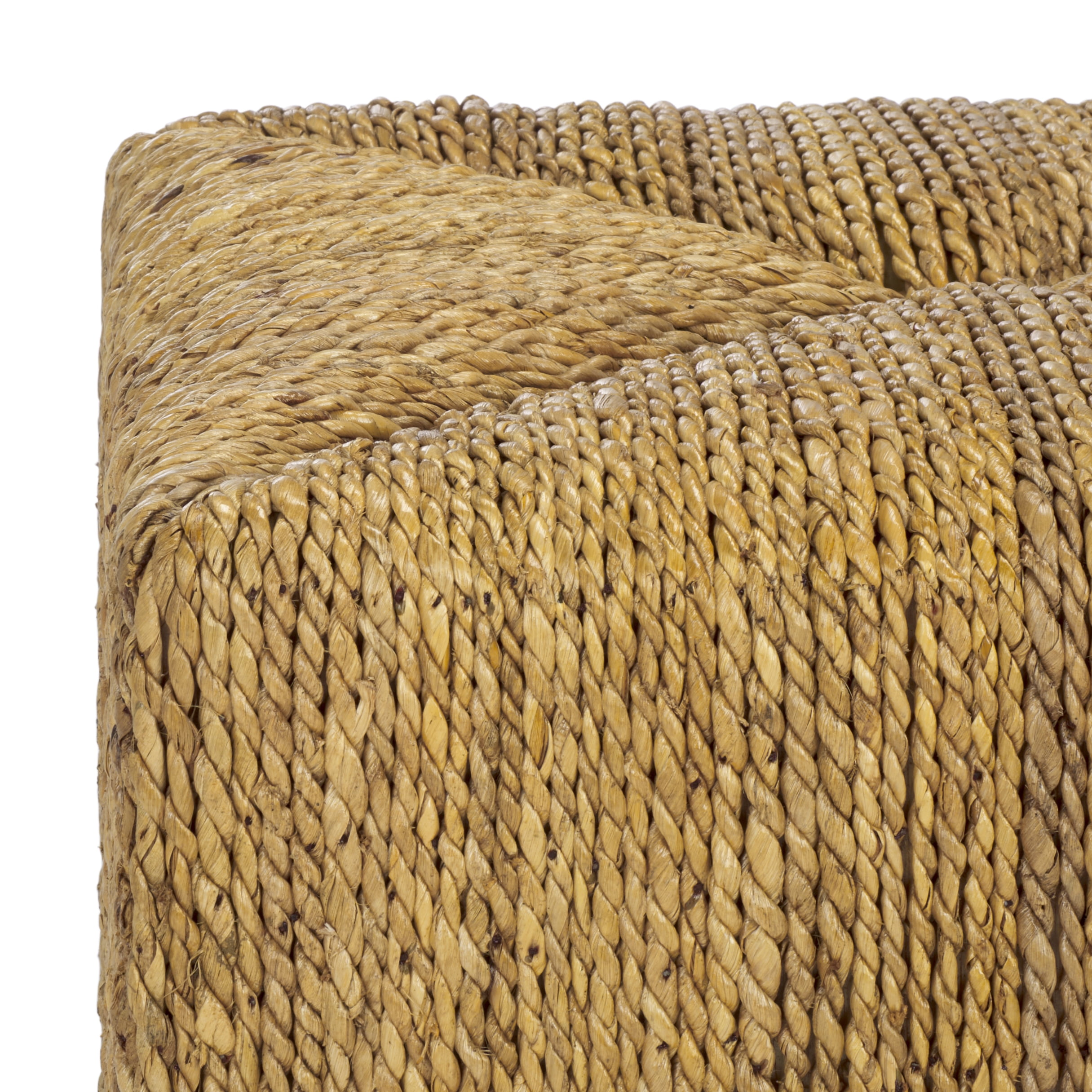 Safavieh Couture Donnabella Woven Abaca Ottoman, Natural
