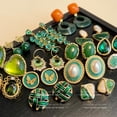 thumbnail image 5 of Faty-T French Style Vintage Emerald Zircon Earrings - Exclusive Royal-Style Luxury Stud Earrings, 5 of 38