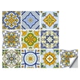 thumbnail image 3 of Azulejo de pared Vinilo Flor Etiqueta de la pared Mural Calcomanía para azulejos Etiqueta autoadhesiva impermeable para azulejos, MZ-2-114, Grande seitruly HA002473-132, 3 of 6