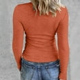 thumbnail image 6 of felwors Women Long Sleeve Shirts Rib Knit Slim Fit Tops Basic Tee 2026 Fall Outfits Casual T-Shirt Underscrubs Layer Clothes (Brown, XL), 6 of 7