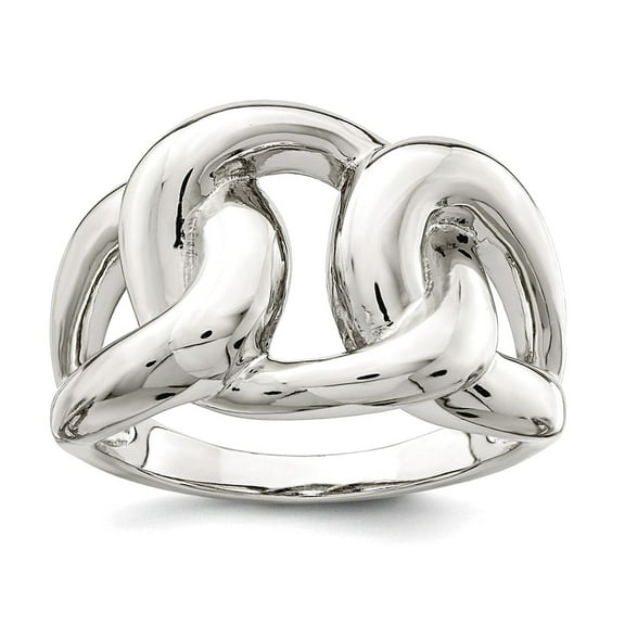 925 Sterling Silver Linked Knot Ring Size 6 Ring for Women - 6.8 Grams