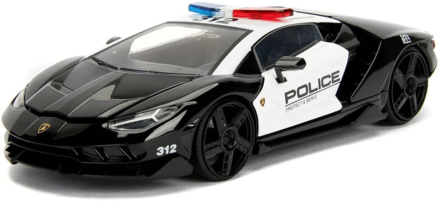 Lambo Centenario Police Black and White Hyper-Spec Series 1/24