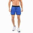 thumbnail image 5 of Sngxgn Men's Casual Shorts Elastic Waist Shorts Lightweight Regular Fit Beach Summer Shorts(Blue,XXL), 5 of 9