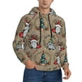 thumbnail image 2 of Wukai Santa Claus cute Print Men Hoodies Fleece Sweatshirts Long Sleeve Sweaters Pullover Fall Outfits Winter Clothes-Small, 2 of 7