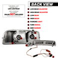 thumbnail image 2 of M-AUTO Headlights Assembly W/ Switchback LED Tube DRL for 99-07 GMC Sierra 1500 / 99-04 2500 / 01-07 1500 HD/2500 HD/3500 HD / 99-06 Yukon / 00-06 Yukon XL 1500/2500 / 2001 Sierra C3, 2 of 11