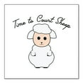 thumbnail image 1 of DistinctInk Custom Bumper Sticker - 4" x 4" Decorative Decal - White Background - Time to Count Sheep - Lamb, 1 of 2