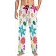 thumbnail image 4 of Floral Daisy Pattern Ghost Pajama Pants, Men's Lounge Pants Light with Drawstring and Pockets, Christmas New Year Birthday Father's Day Gifts, 4 of 7