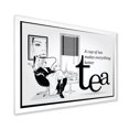 thumbnail image 2 of Designart 'Ancient Fashion Girl Drinking A Cup Of Tea' Vintage Framed Art Print, 2 of 4