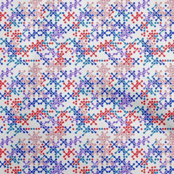 oneOone Cotton Flex Medium Blue Fabric Abstracts Dress Material Fabric Print Fabric By The Yard 40 Inch Wide