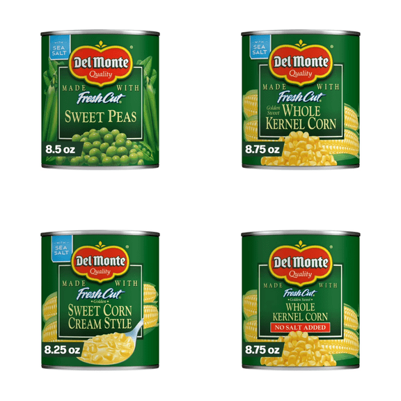 Del Monte Garden Vegetable Variety Pack 8.5 oz Cans, 8 Count
