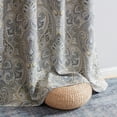 thumbnail image 4 of THD France Paisley Print Damask Energy Efficient Room Darkening Grommet Window Curtain Panels - Pair, 4 of 4