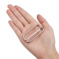 thumbnail image 4 of Deslizantes Hebillas, 20uds 50x20x3,8mm Metal Rectángulo Ajustador Tri-deslizante Hebilla Rodillo Pasador Correa Ajustador para Cinturón Bolsos DIY Accesorio, Plateado Tono, 4 of 5