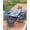 Blue, variant on WACASA 7-Piece Outdoor HDPE Dining Set for 6, Patio Table and Chairs with Umbrella Hole, Black