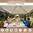 thumbnail image 2 of 10x10 Easy Pop Up Canopy Tent with Sidewalls, Instant Outdoor Shade Shelter with Removable 10FT Sun Walls, Quick Setup Waterproof and UV-Resistant for Patio (Khaki, 1 sidewall), 2 of 7