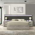 thumbnail image 4 of Roundhill Furniture Lenca King LED Wallbed with Nightstands - Weathered Gray, 4 of 7
