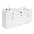 thumbnail image 2 of ARIEL Hepburn 72 Inch Double Rectangle Sink Bathroom Vanity With Carrara White Quartz Countertop 1.5 Edge In White, 2 of 7