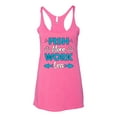 thumbnail image 2 of Wild Bobby, Fish More Work Less Pro Fishermen, Fishing, Women Tri-Blend Racerback Tank Top, Vintage Pink, Large, 2 of 4