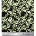 thumbnail image 1 of Soimoi Rayon Crepe Fabric Camouflage Texture & Dinosaur Jungle Printed Fabric 1 Yard 46 Inch Wide, 1 of 1
