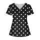 thumbnail image 3 of Camiseta suelta de manga corta con cuello en V informal con estampado de cremallera a la moda para mujer OAVQHLG3B Store  lin121212, 3 of 3