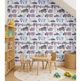 thumbnail image 4 of S4Sassy Peel & Stick Vinyl Wallpaper, Vehicle Print Wallpaper Contact Paper Waterproof - White, 25"X 60", Textured Finish, Removable Walls Covering For Kids Room Wall Decor, Baby Room, Playroom, 4 of 8