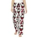 thumbnail image 1 of Balery Rose Flowers Pantalones de pijama para mujer, pijamas ultraligeros, pantalones de estar por casa-Small, 1 of 6