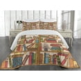 thumbnail image 2 of Ambesonne Colorful Quilted Coverlet 3 Pcs, Nerd Bohem Cat Kitten, King Size, Multicolor, 2 of 4