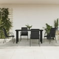 thumbnail image 1 of vidaXL 5 Piece Garden Dining Set Black Steel and Textilene, 1 of 5