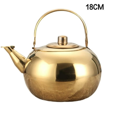 

Stove Top Classic Tea Kettle Design with Dust Nozzle for Customized Gifts Bussiness Gifts Gold 18cm