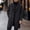 Black, variant on Mens Trench Coat Slim Fit Notched Collar Fall Winter Single Pea Coat Warm Soft Overcoat