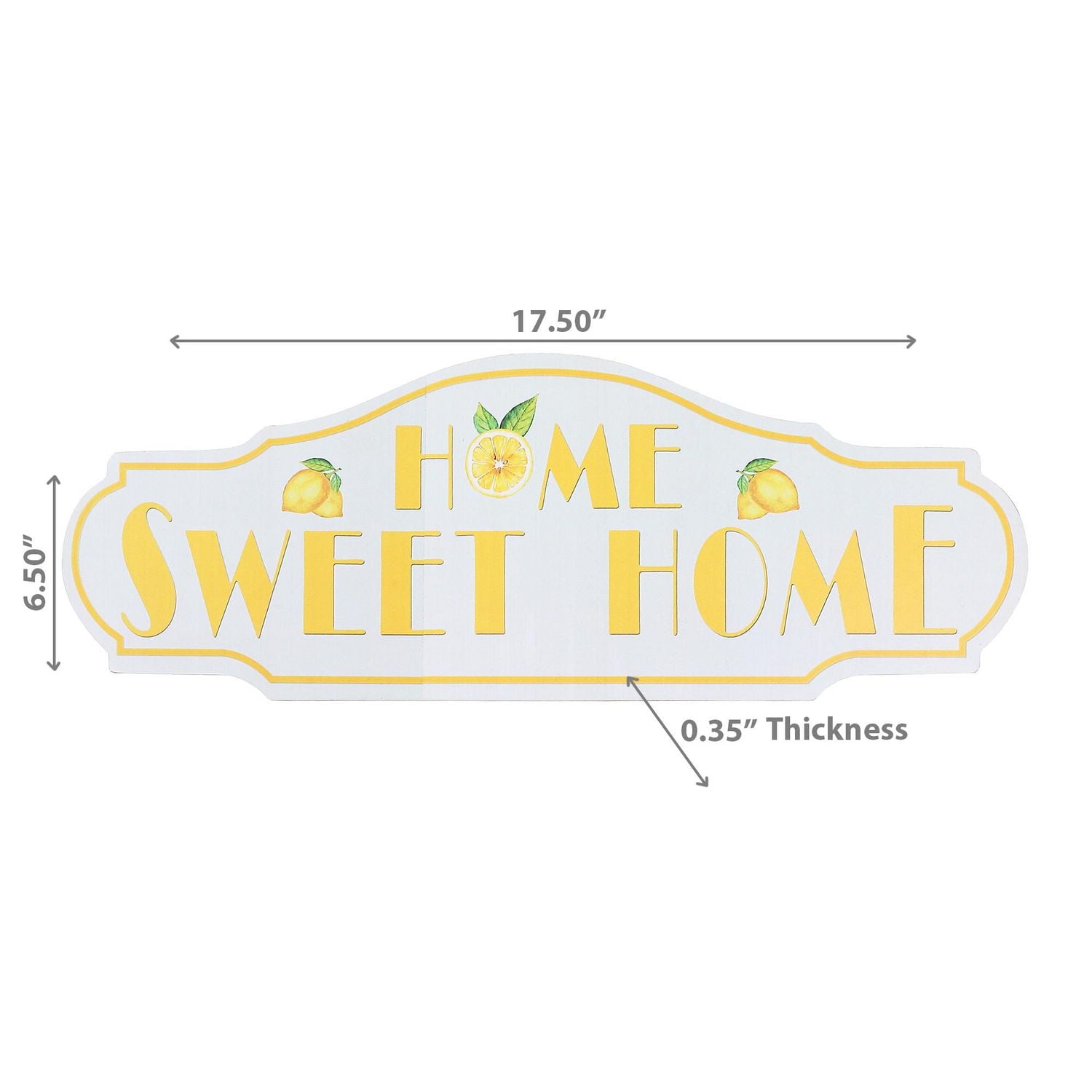 IH Casa Decor Mdf Lemon Home Sweet Home Wall Plaque