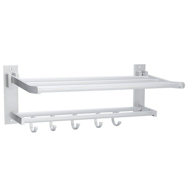 Towel Rack, Towel Holder, Aluminum Wall-Mounted Double Layer For Toilet Laundry Room Bathhouse Bathroom