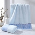 thumbnail image 7 of Aoznliie Bath Towel,Quick-drying Cotton Bath Towels,14x 30 in Soft & Absorbent Bath Towels for Bathroom Hotel Gyms,Light Blue, 7 of 7