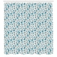 thumbnail image 3 of Ambesonne Christmas Tree Shower Curtain, Snowy Silhouettes, 69"Wx84"L, Pale Blue Petrol Blue, 3 of 3