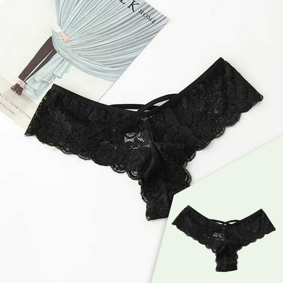 Womens Seamless Lace Underwear Short Lingerie Thong Panties 4 Packs Teenage Girls Underwear Size Medium No Show Underwear for Leggings Briefs for Women Athletic Panties Panties Women Pack Womens