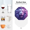 thumbnail image 5 of Leather Coasters with Heat-resistant for Drinks, Cool Lion Head -标题2 Octagon, 5 of 5