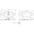 thumbnail image 4 of Brembo P50069N : Front Low-Metallic NAO Brake Pads, NAO, 4 of 4