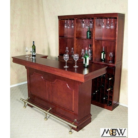 Coaster Cherry Wine Liquor Home Pub Bar W Dry Sink Coaster Cherry Wine Liquor Home Pub Bar W Dry Sink