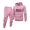 Pink, variant on Wutalume Men's Universal Solid Color Flag Print Hooded Sweatshirt and Sweatpants Set, Versatile Fit for Sports and Lounge, Comfortable Fabric with Modern Style,Army Green L