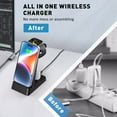 thumbnail image 2 of Wireless Charging Station, ZPL 3 in 1 Wireless Charging Stand Made for Apple Watch 7/SE/6/5/4/3/2, Fast Wireless Charger Made for iPhone 14 Pro Max/14/13/12/11/X, AirPods, Samsung Galaxy Series, 2 of 6